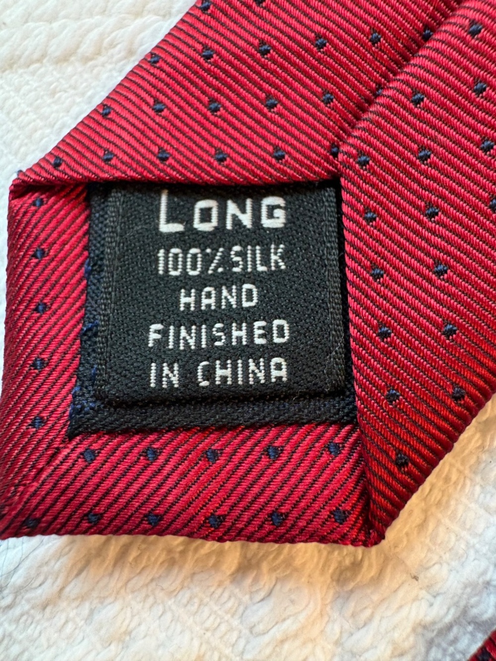 Jos. A. Bank Executive Collection Red Patterned Silk Extra Long Tie - Picture 4 of 6